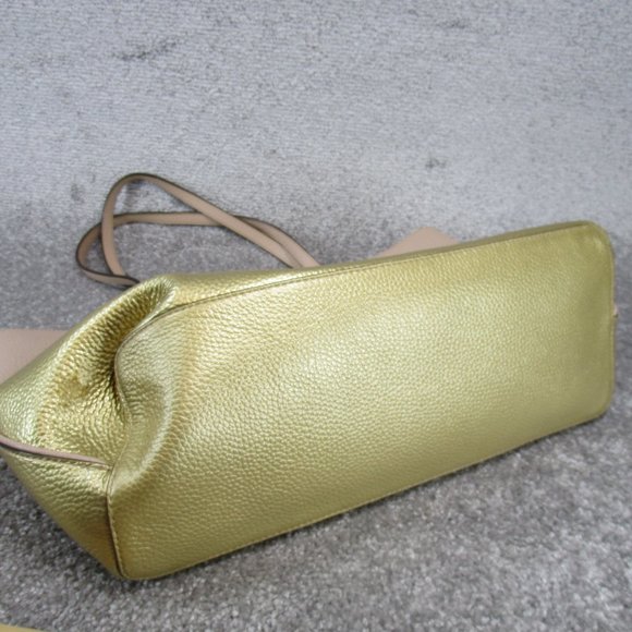 Tory Burch Tote Bag Pink Gold Leather Large - Picture 7 of 12